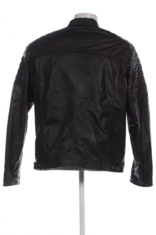 Ανδρικό δερμάτινο μπουφάν Jack & Jones, Μέγεθος 3XL, Χρώμα Μαύρο, Τιμή 154,02 €