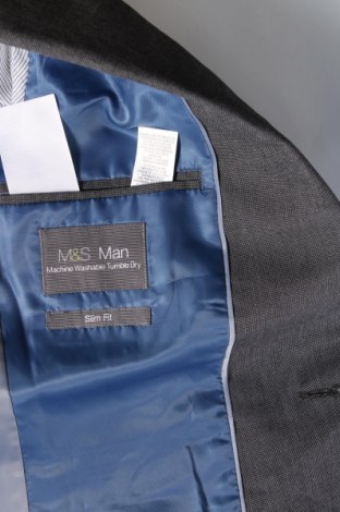 Мъжко сако Marks & Spencer, Размер L, Цвят Сив, Цена 8,49 лв.