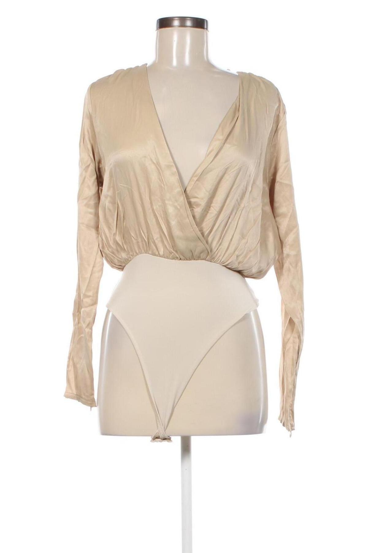 Damenbluse-Body NA-KD, Größe XS, Farbe Beige, Preis 5,99 €