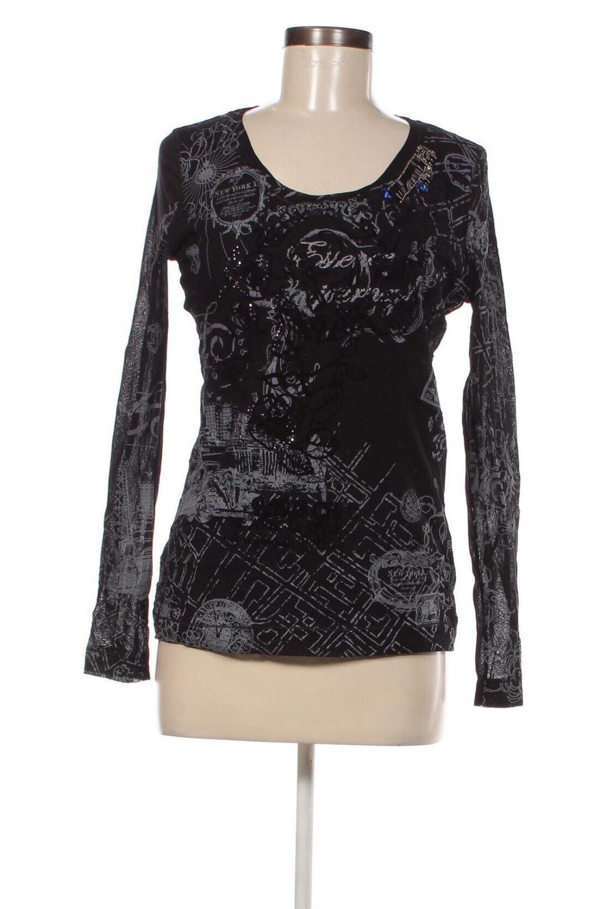 Damen Shirt Oui, Größe L, Farbe Schwarz, Preis € 5,49