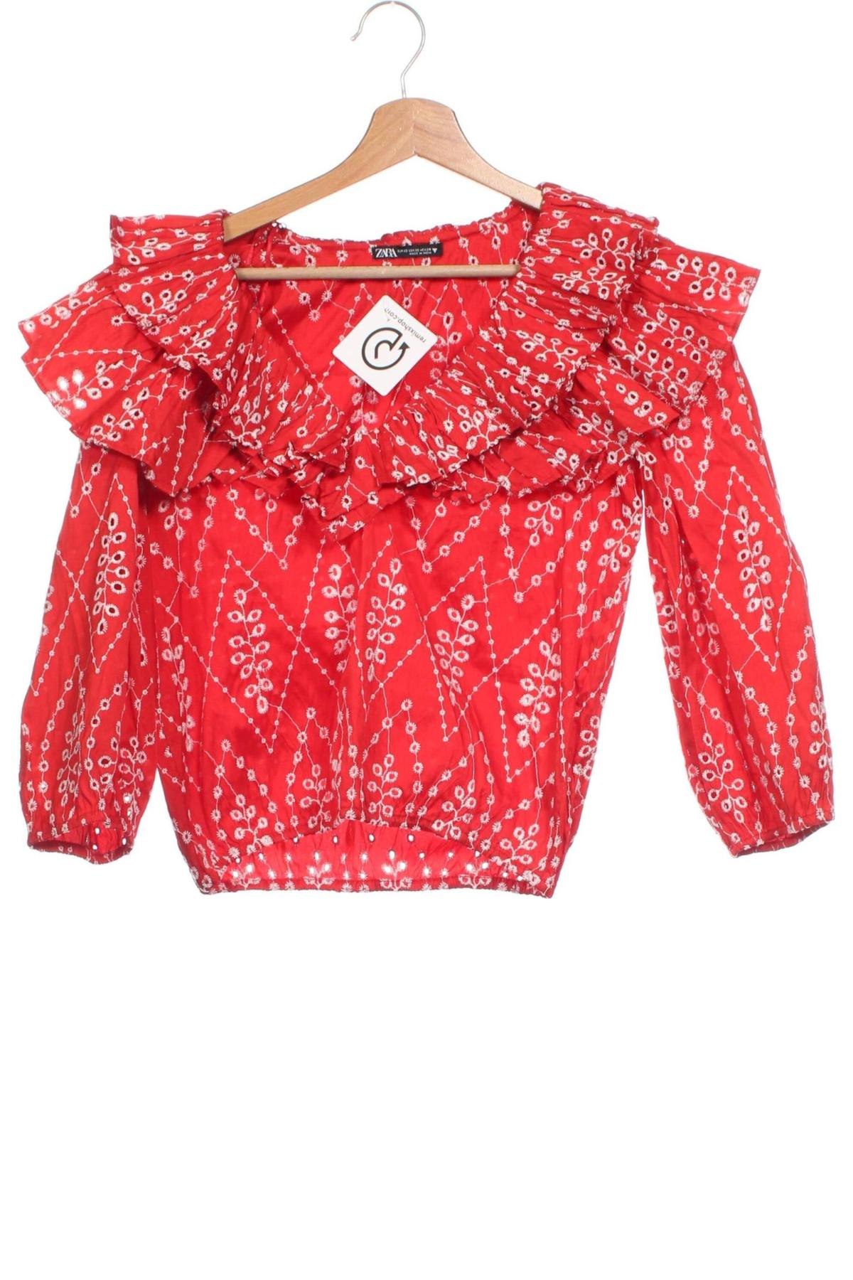 Damen Shirt Zara, Größe XS, Farbe Rot, Preis € 5,49