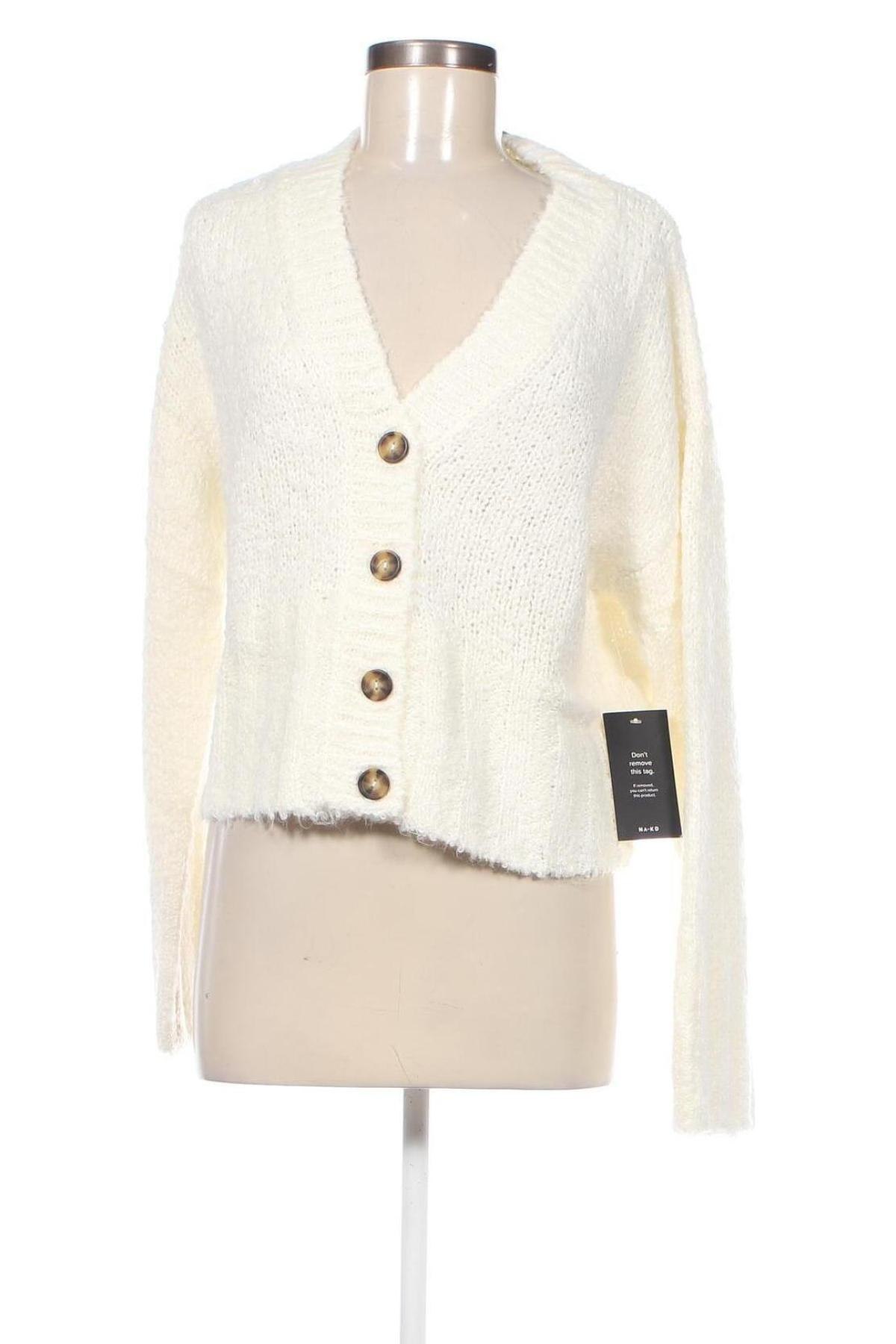 Cardigan de damă NA-KD, Mărime M, Culoare Alb, Preț 107,99 Lei