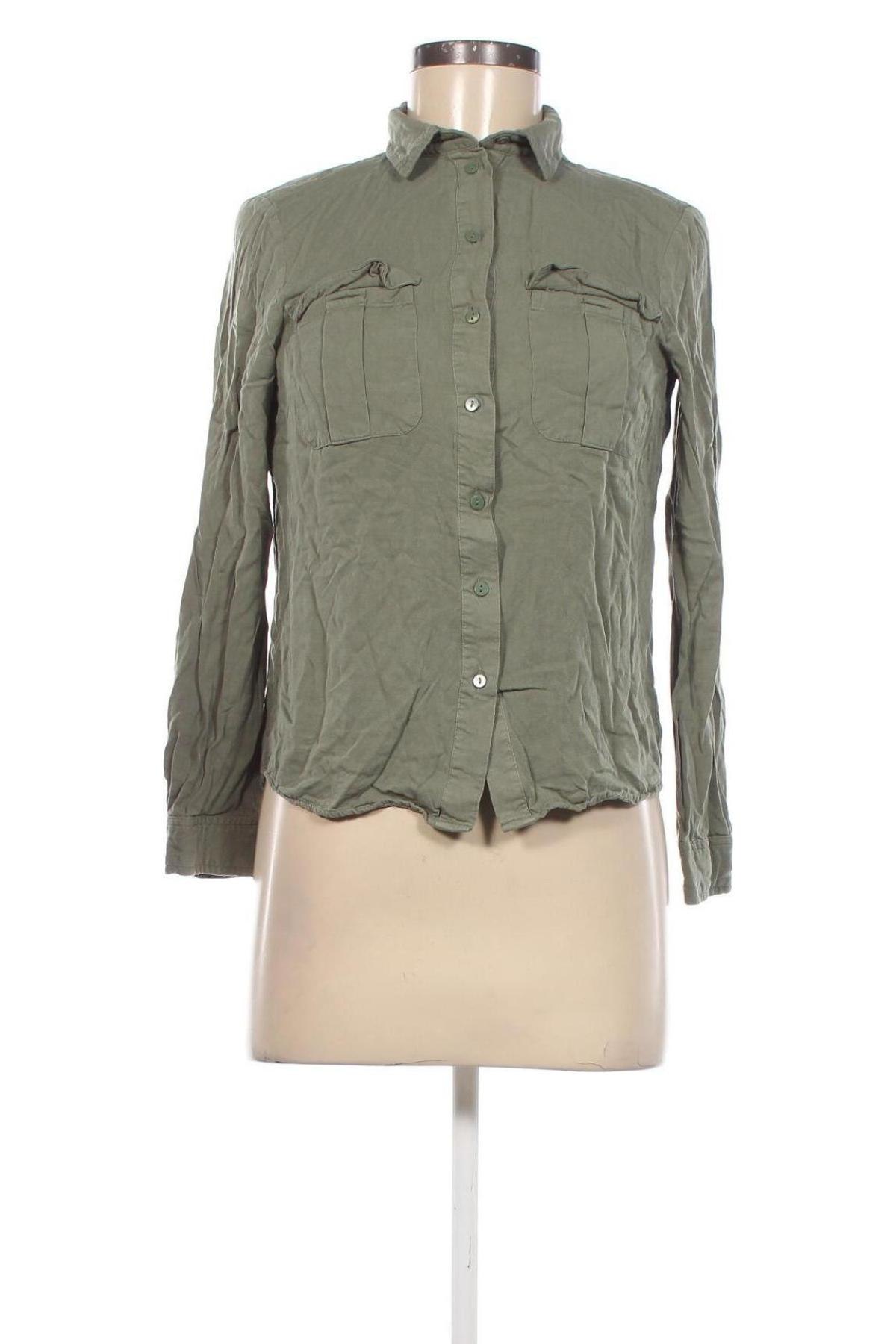 Cămașă de femei H&M, Mărime XS, Culoare Verde, Preț 16,99 Lei