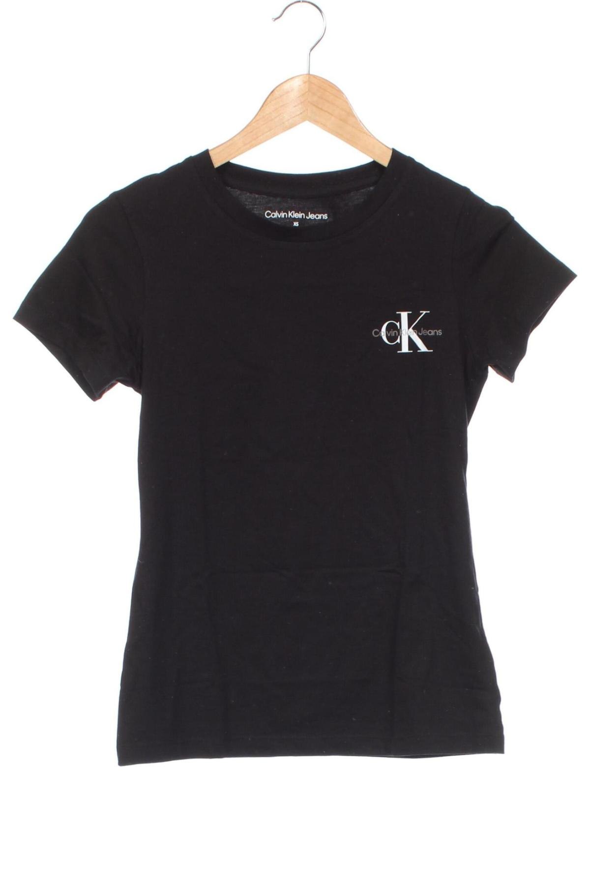 Damen T-Shirt Calvin Klein Jeans, Größe XS, Farbe Schwarz, Preis € 26,99