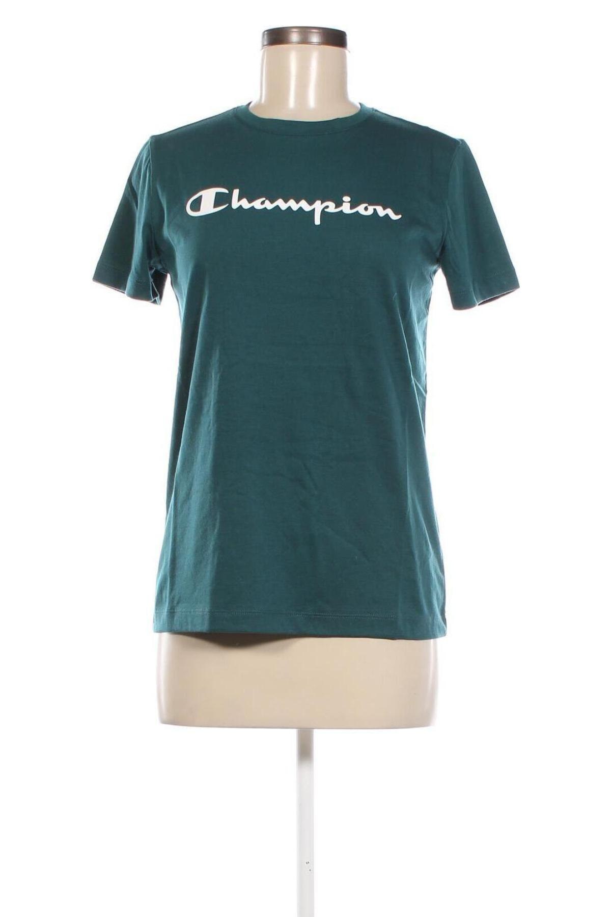 Γυναικείο t-shirt Champion, Μέγεθος M, Χρώμα Πράσινο, Τιμή 18,56 €