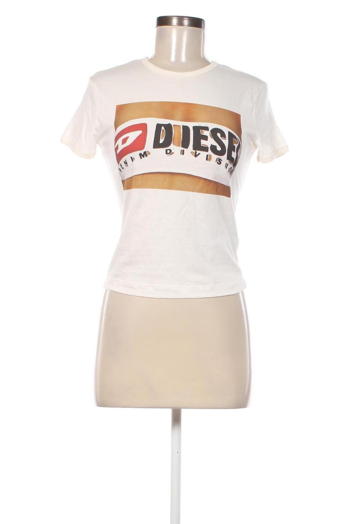 Γυναικείο t-shirt Diesel, Μέγεθος S, Χρώμα Λευκό, Τιμή 75,26 €