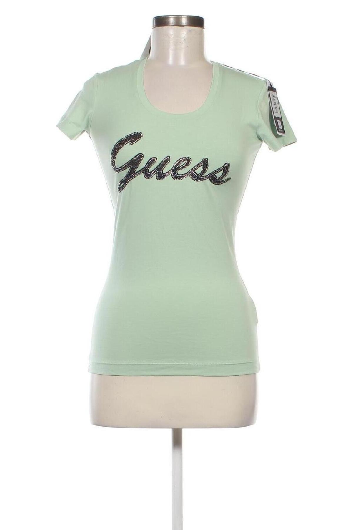 Damen T-Shirt Guess, Größe XS, Farbe Grün, Preis 37,11 €