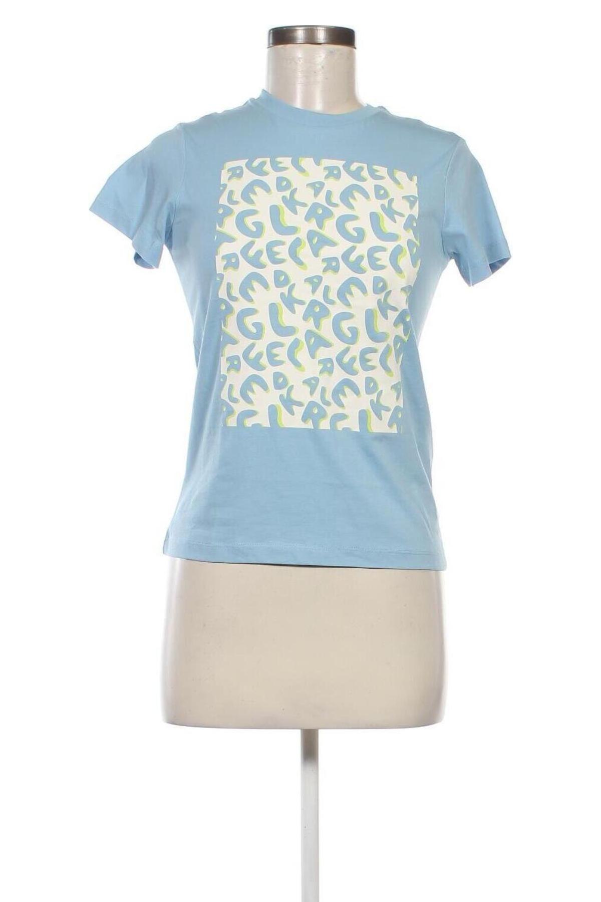 Damen T-Shirt Karl Lagerfeld, Größe XS, Farbe Blau, Preis € 65,46