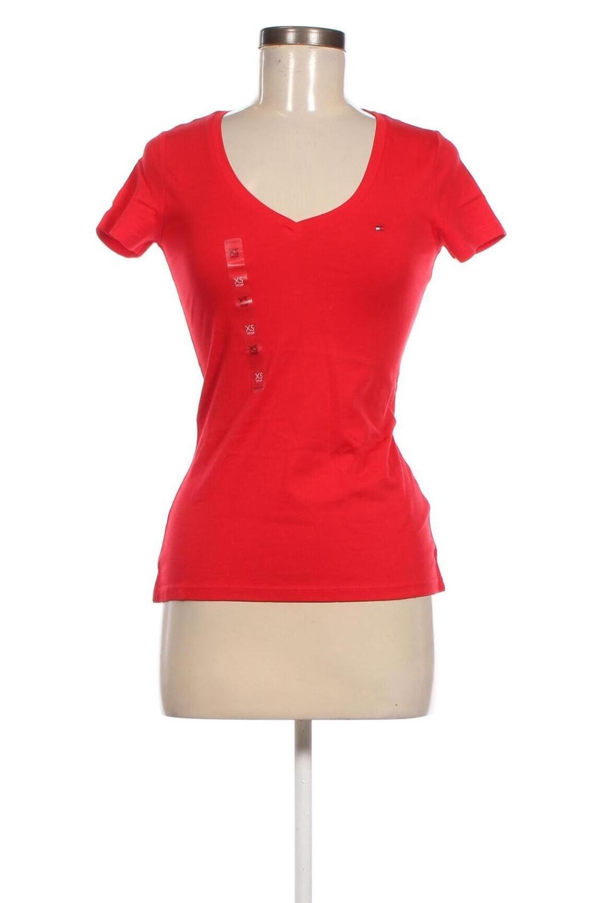 Damen T-Shirt Tommy Hilfiger, Größe XS, Farbe Rot, Preis 13,99 €