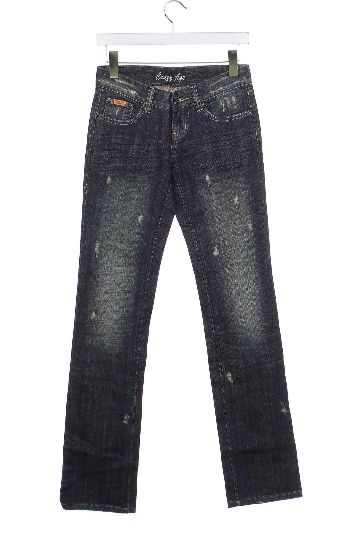 Damskie jeansy Crazy Age, Rozmiar S, Kolor Niebieski, Cena 28,99 zł