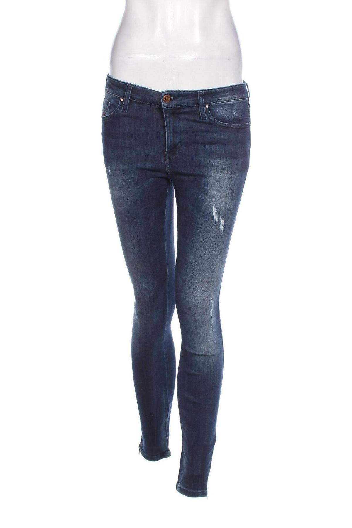 Damskie jeansy Diesel, Rozmiar M, Kolor Niebieski, Cena 214,99 zł