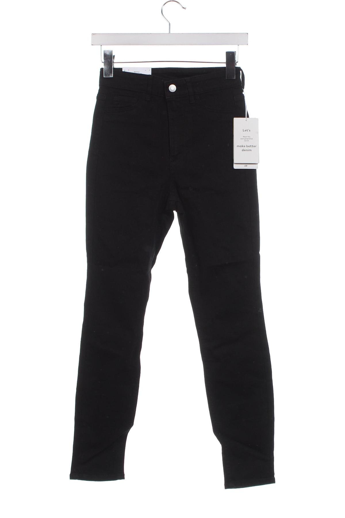 Blugi de femei H&M, Mărime XXS, Culoare Negru, Preț 27,99 Lei