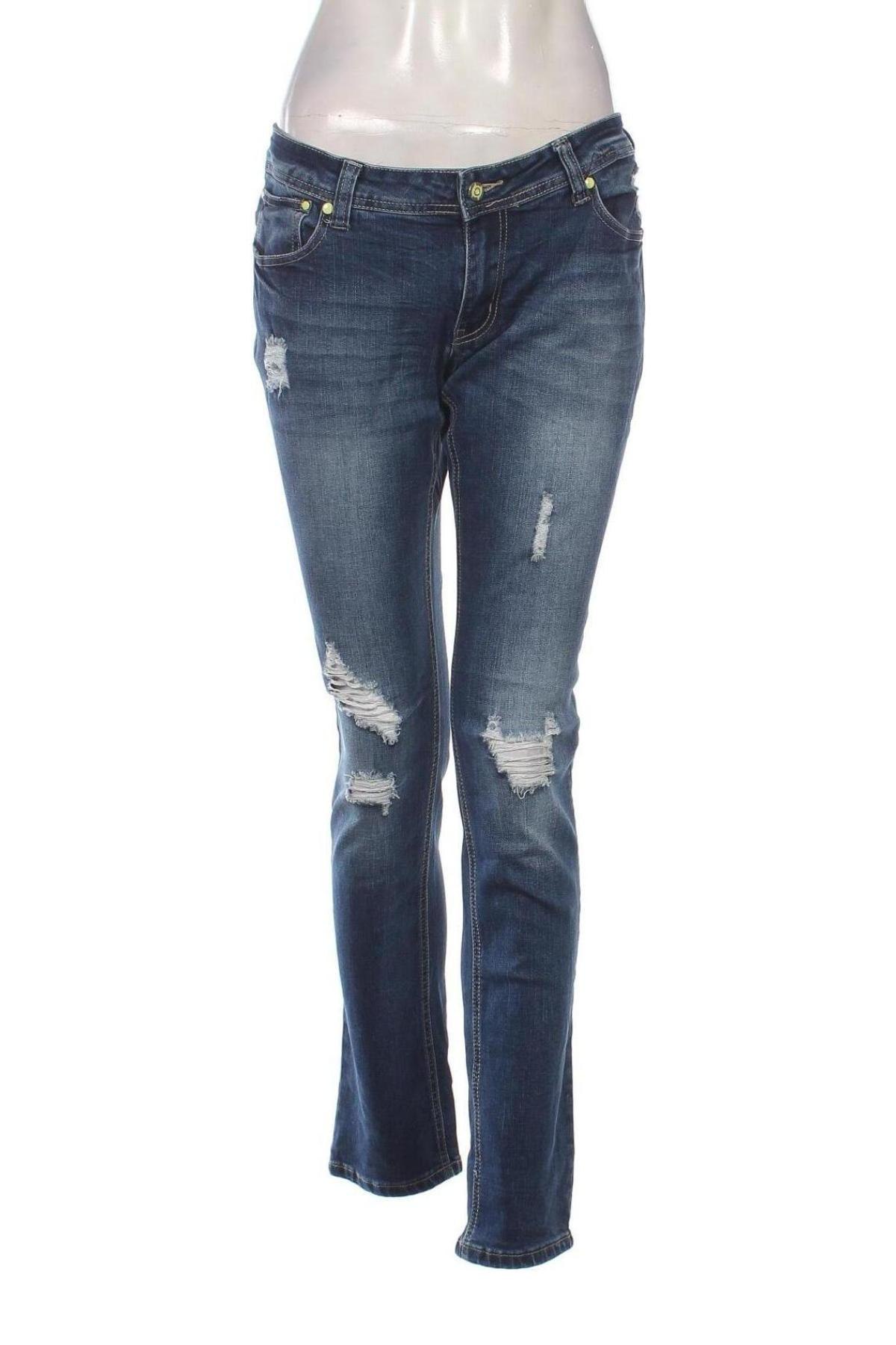 Blugi de femei Janina Denim, Mărime L, Culoare Albastru, Preț 33,99 Lei