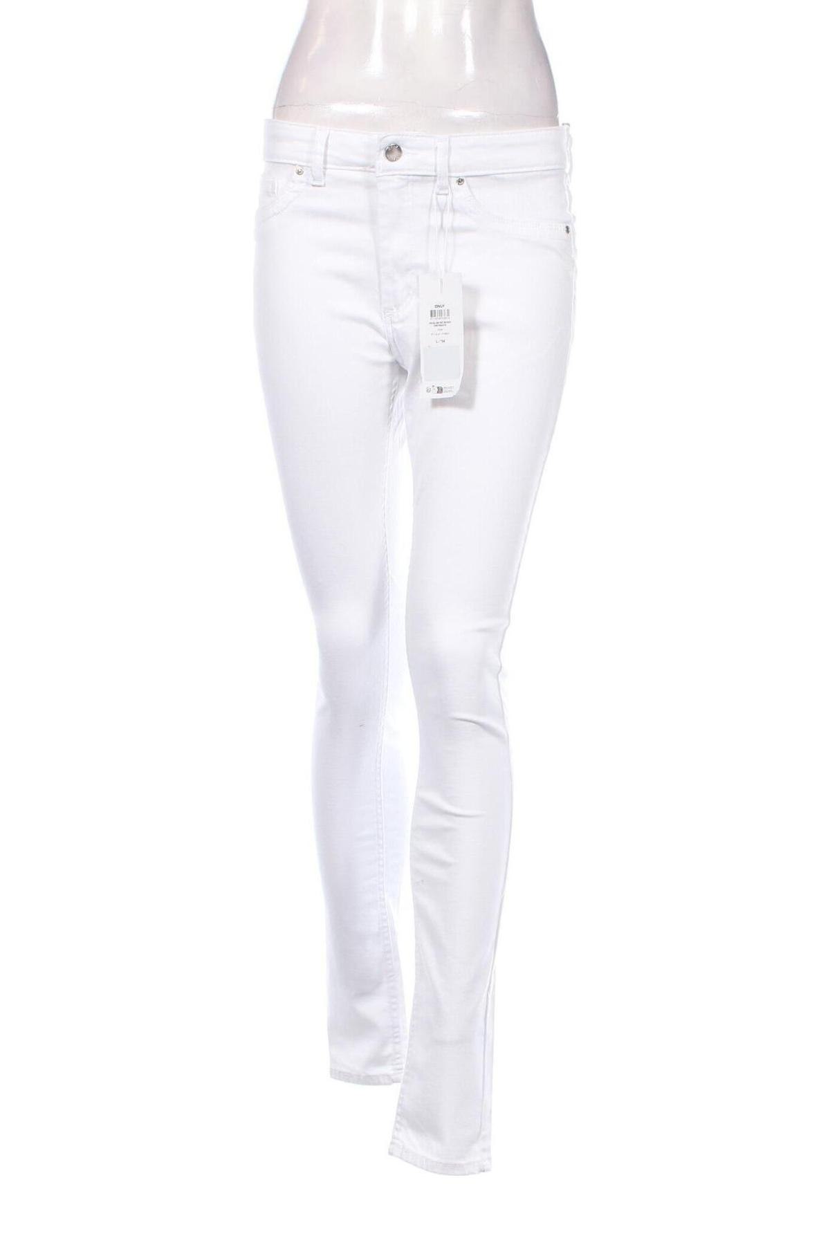 Damskie jeansy ONLY, Rozmiar L, Kolor Biały, Cena 123,99 zł