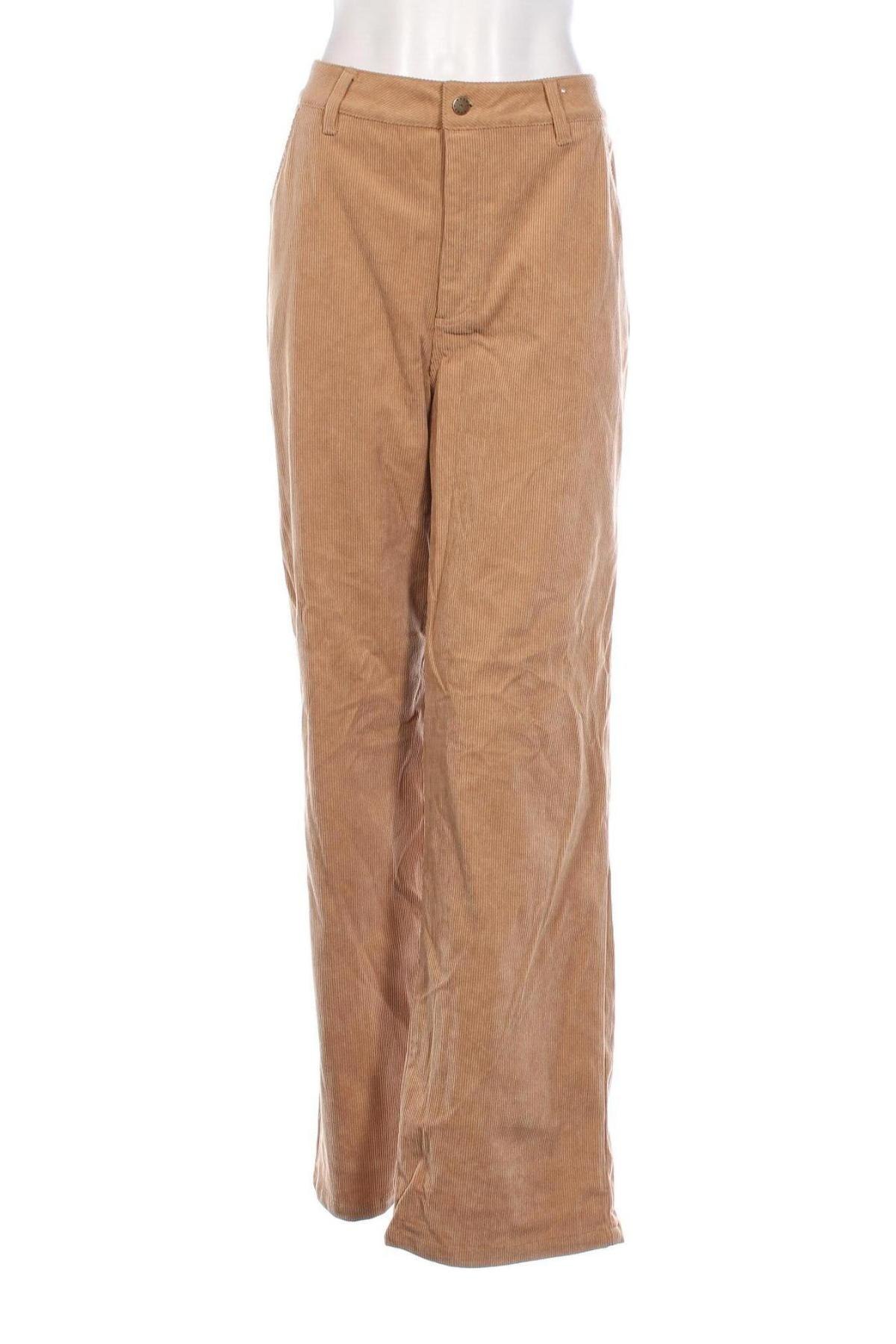 Pantaloni de velvet de femei Rusty, Mărime XL, Culoare Bej, Preț 31,99 Lei