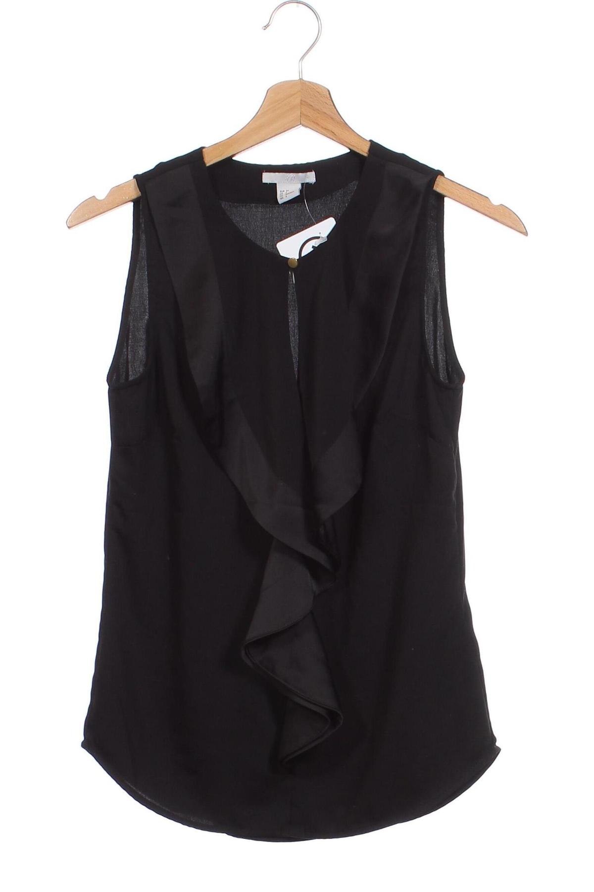 Tricou de damă H&M, Mărime XS, Culoare Negru, Preț 17,99 Lei