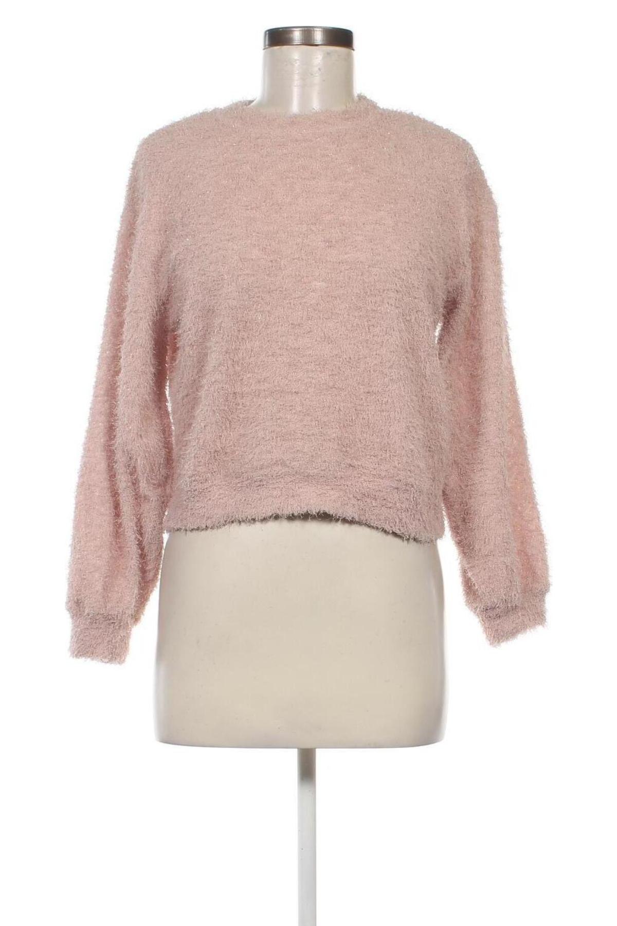 Damski sweter Bershka, Rozmiar XS, Kolor Różowy, Cena 22,99 zł