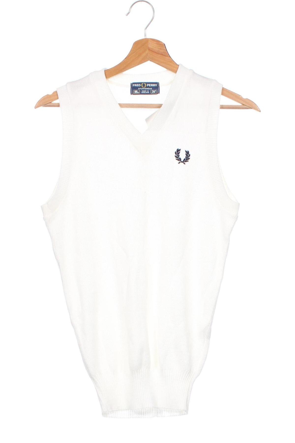 Pulover de femei Fred Perry, Mărime XS, Culoare Alb, Preț 110,99 Lei