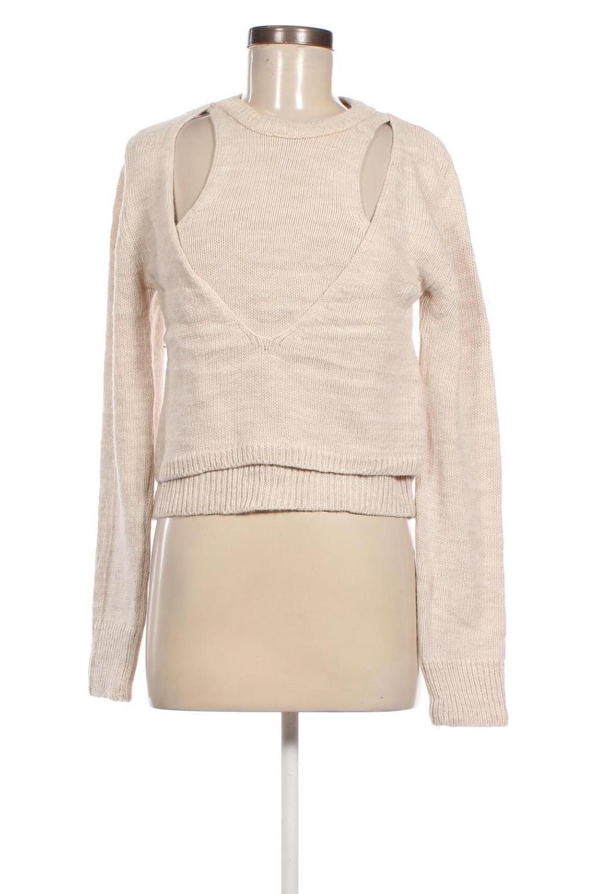 Damenpullover Pull&Bear, Größe L, Farbe Beige, Preis € 20,18