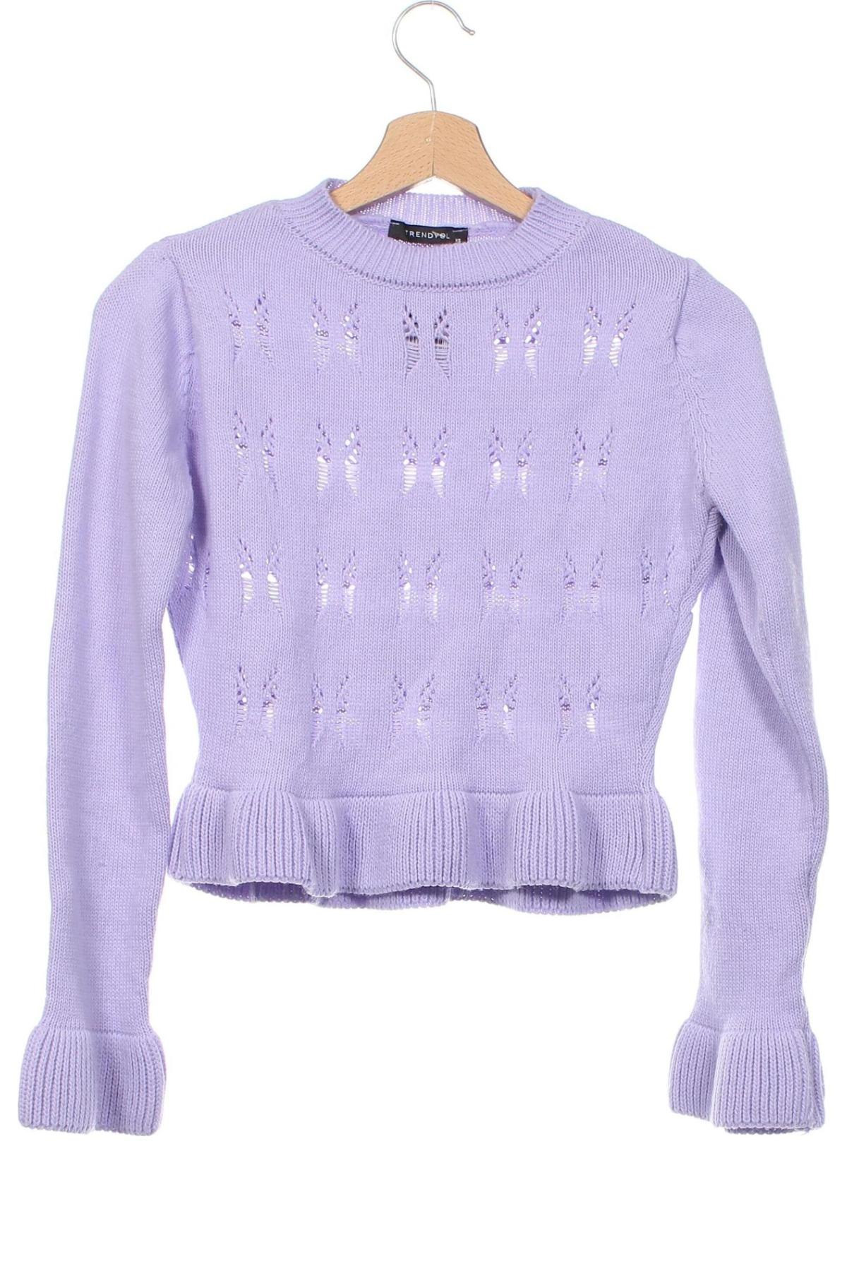 Damski sweter Trendyol, Rozmiar XS, Kolor Fioletowy, Cena 19,99 zł