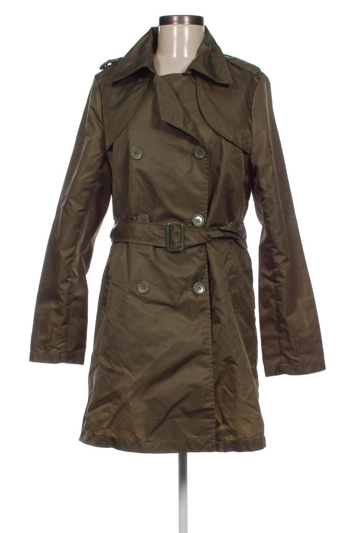 Trench de femei Pieces, Mărime L, Culoare Verde, Preț 102,45 Lei