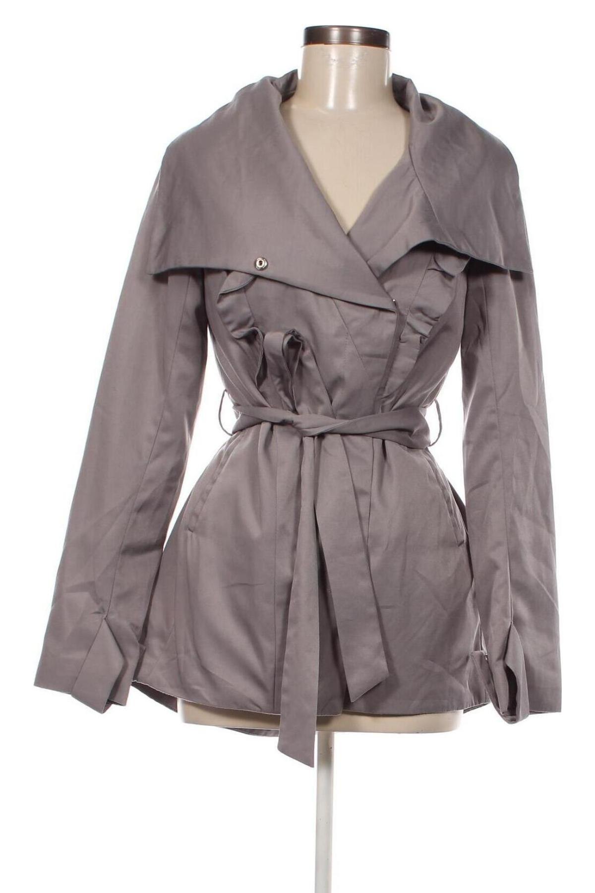 Damen Trench Coat VILA, Größe S, Farbe Grau, Preis € 7,99