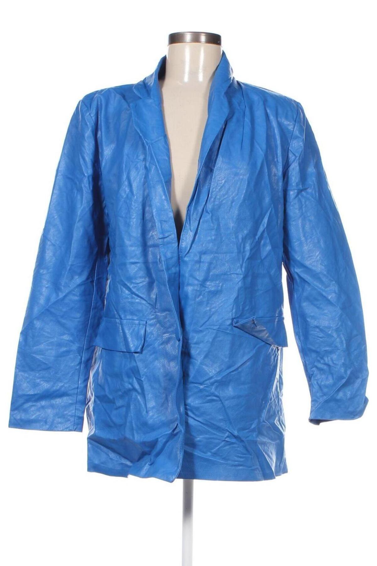 Damen Lederblazer Boohoo, Größe M, Farbe Blau, Preis € 30,62