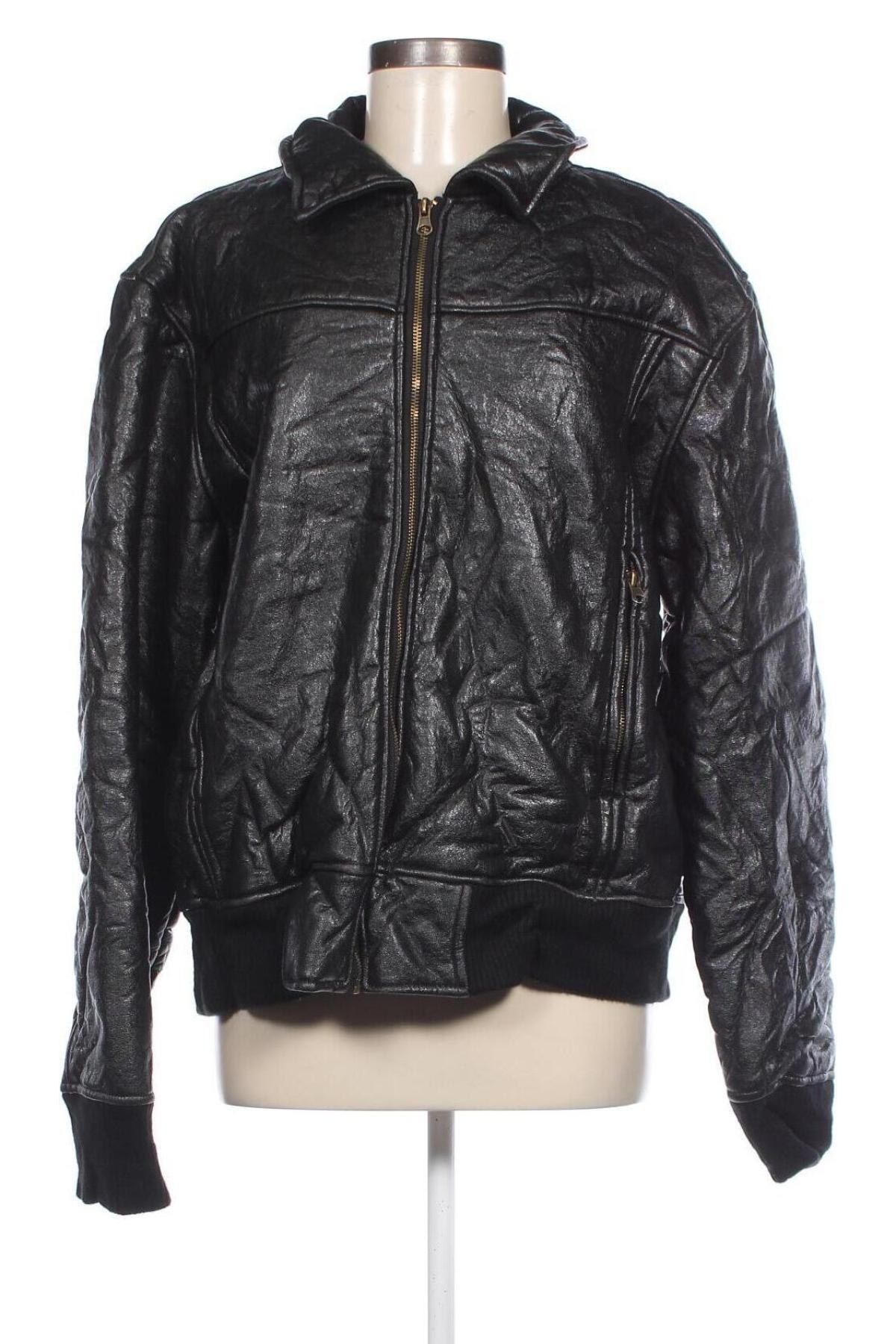 Damen Lederjacke, Größe XXL, Farbe Schwarz, Preis € 28,99