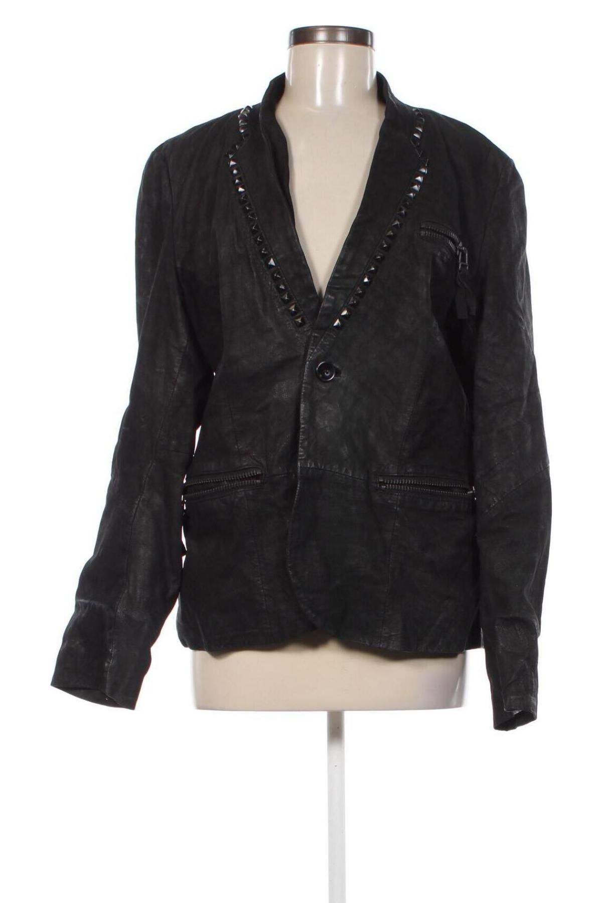 Damen Lederjacke, Größe M, Farbe Schwarz, Preis € 22,99