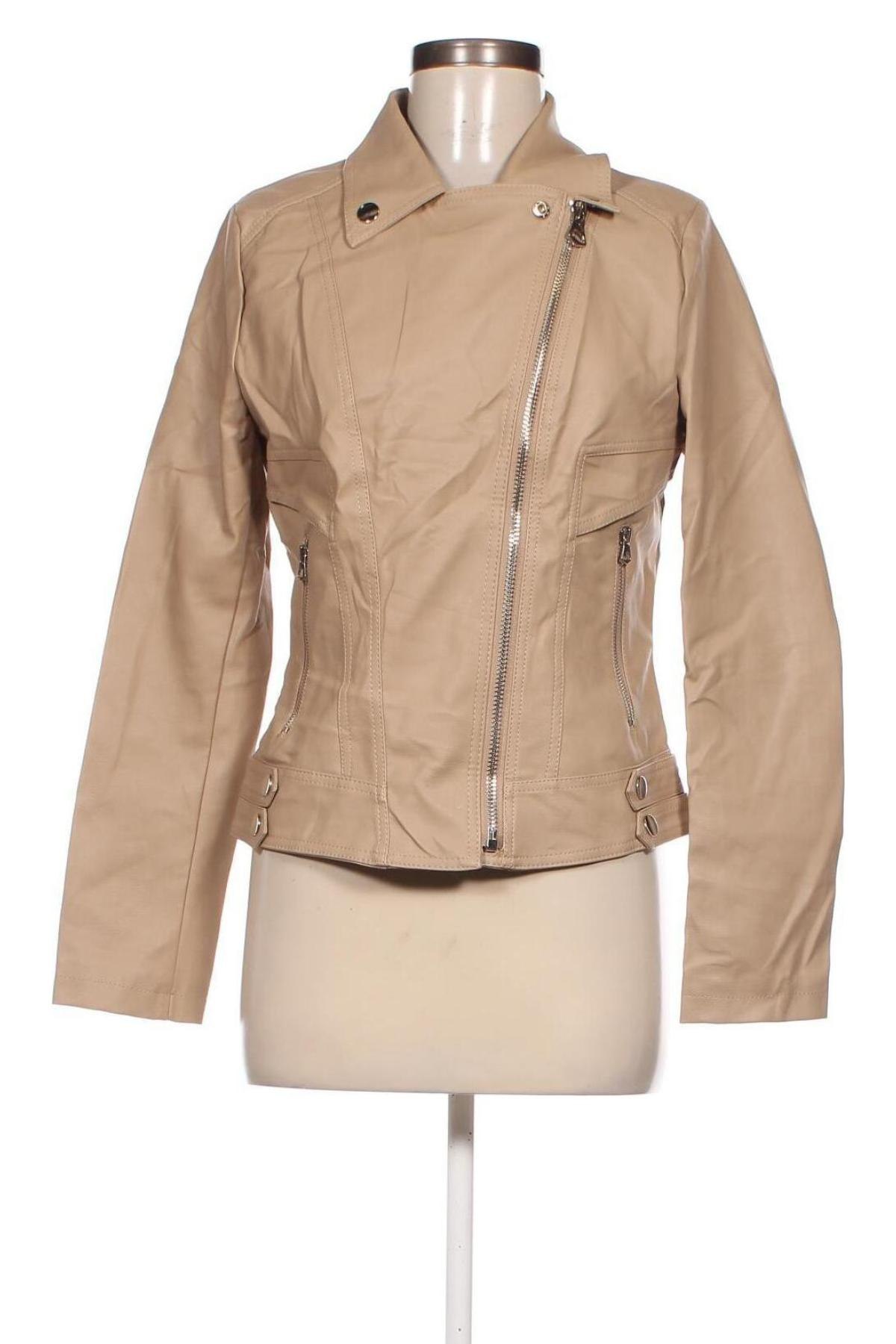 Damen Lederjacke, Größe M, Farbe Beige, Preis 34,10 €