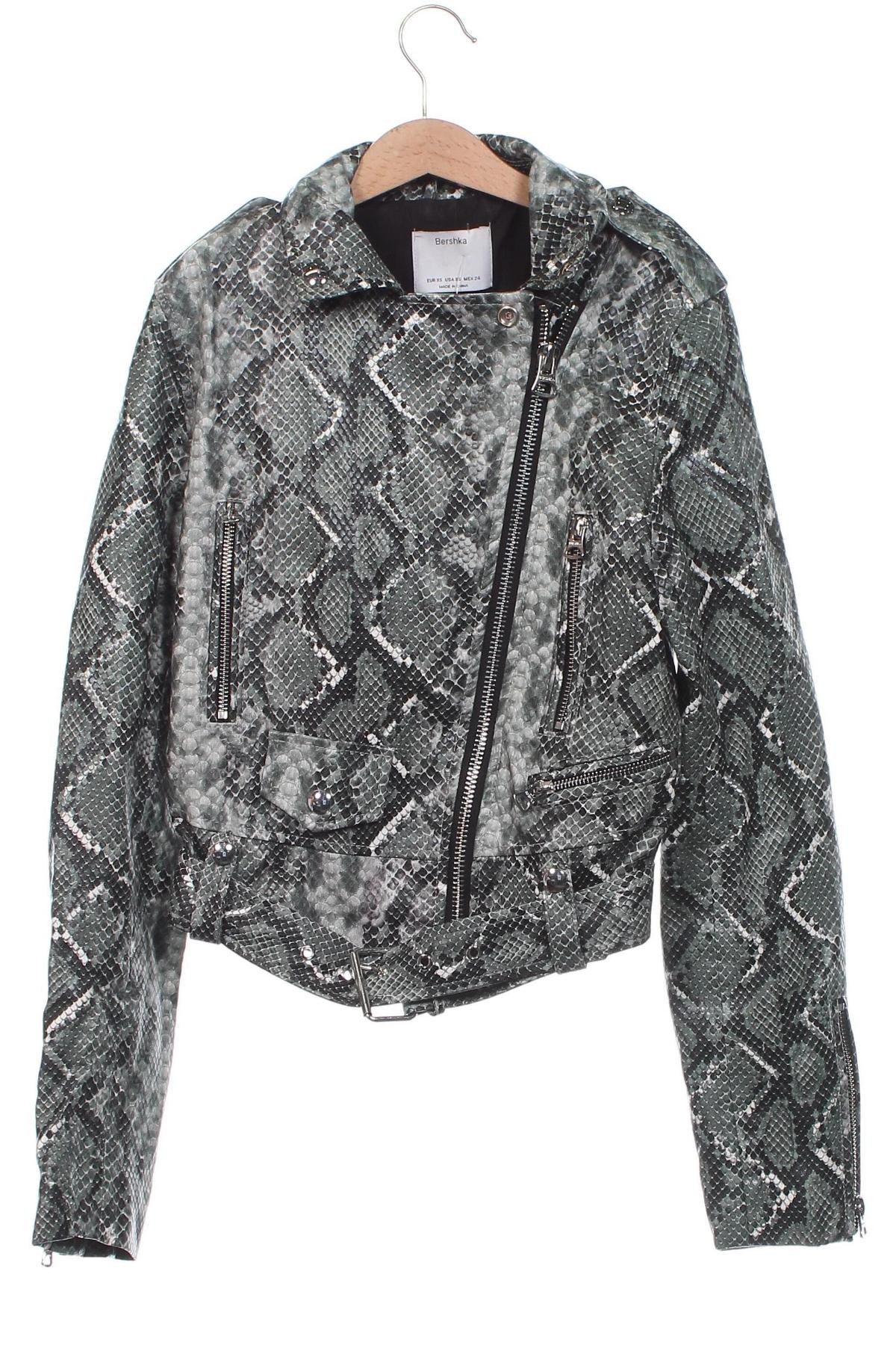 Damen Lederjacke Bershka, Größe XS, Farbe Mehrfarbig, Preis 25,06 €