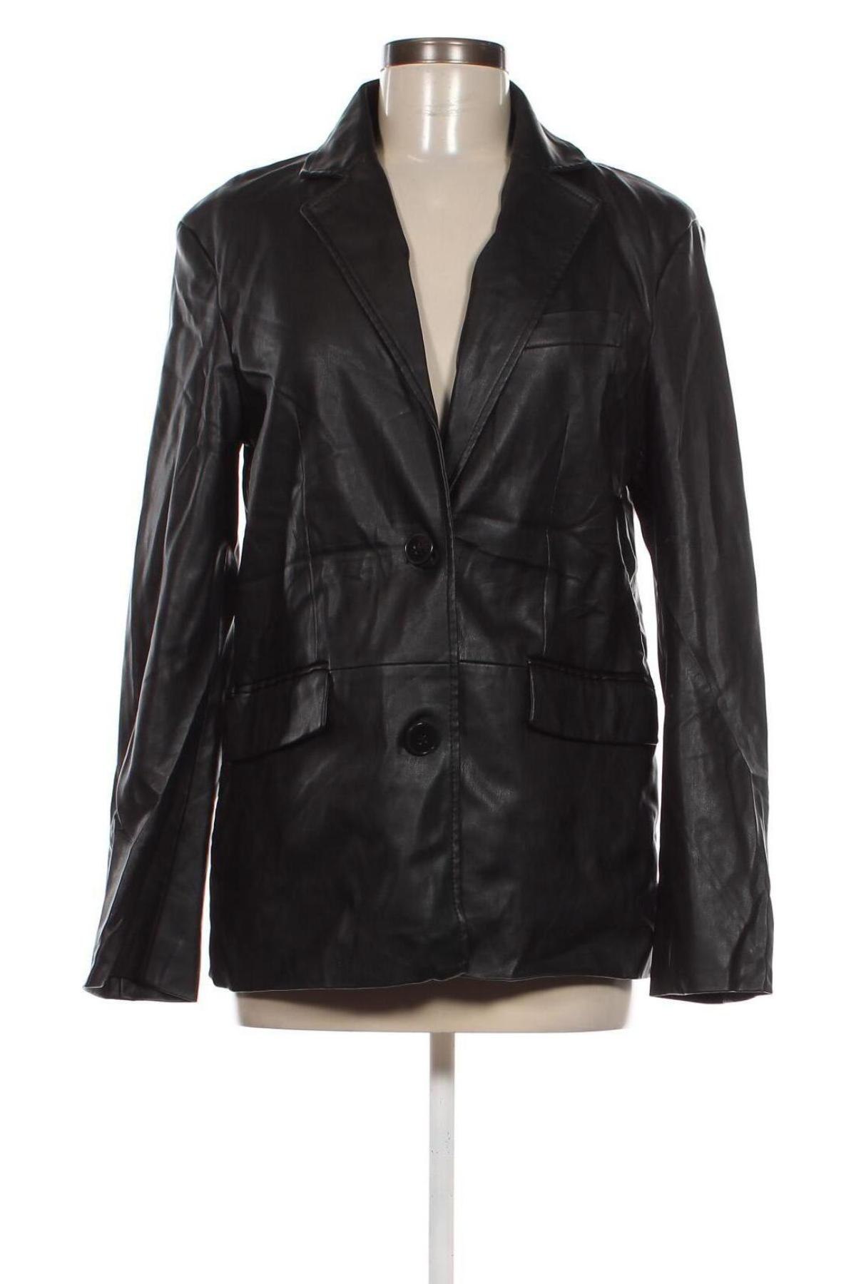 Damen Lederjacke Bershka, Größe M, Farbe Schwarz, Preis € 34,10