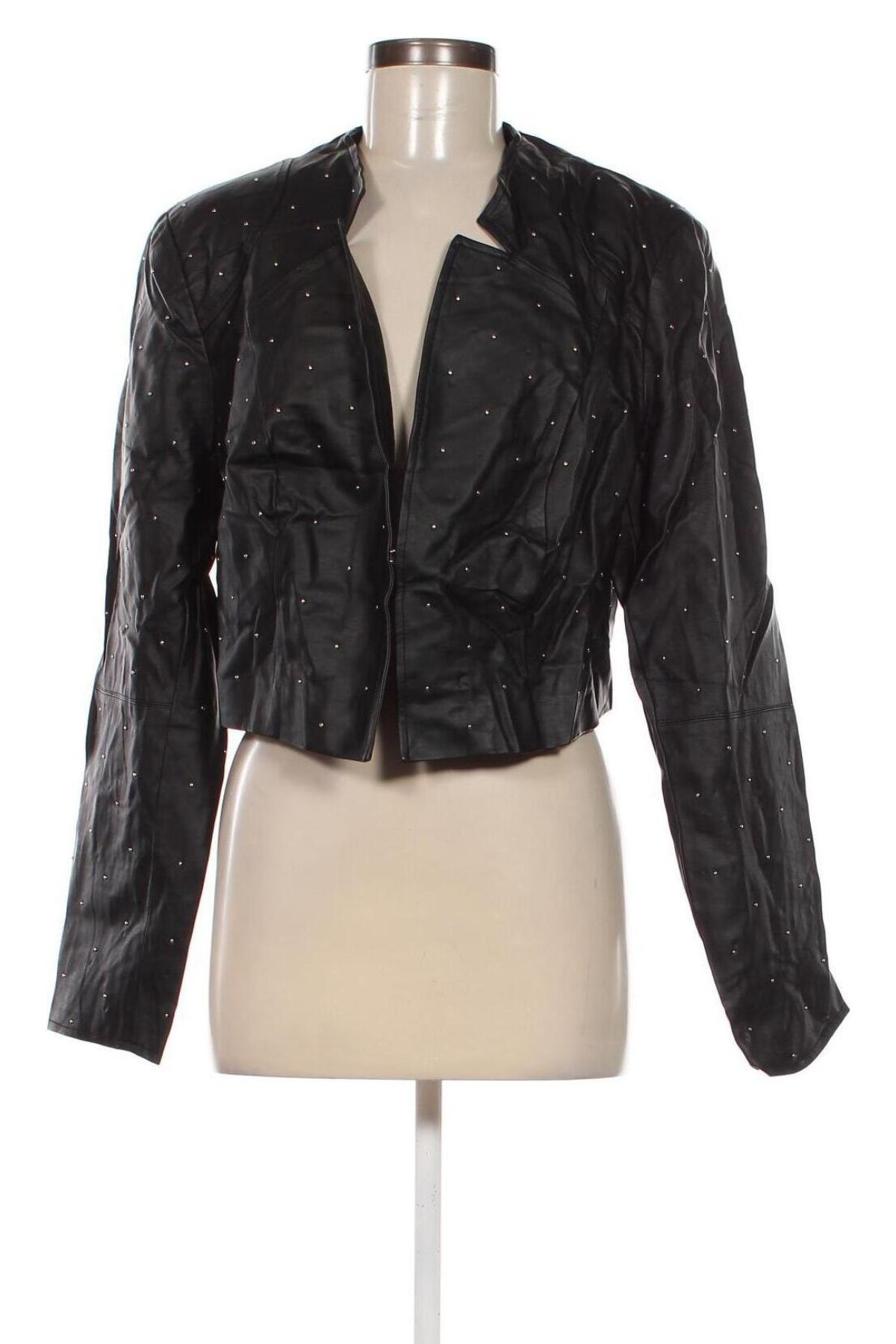 Damen Lederjacke City Chic, Größe M, Farbe Schwarz, Preis 27,99 €