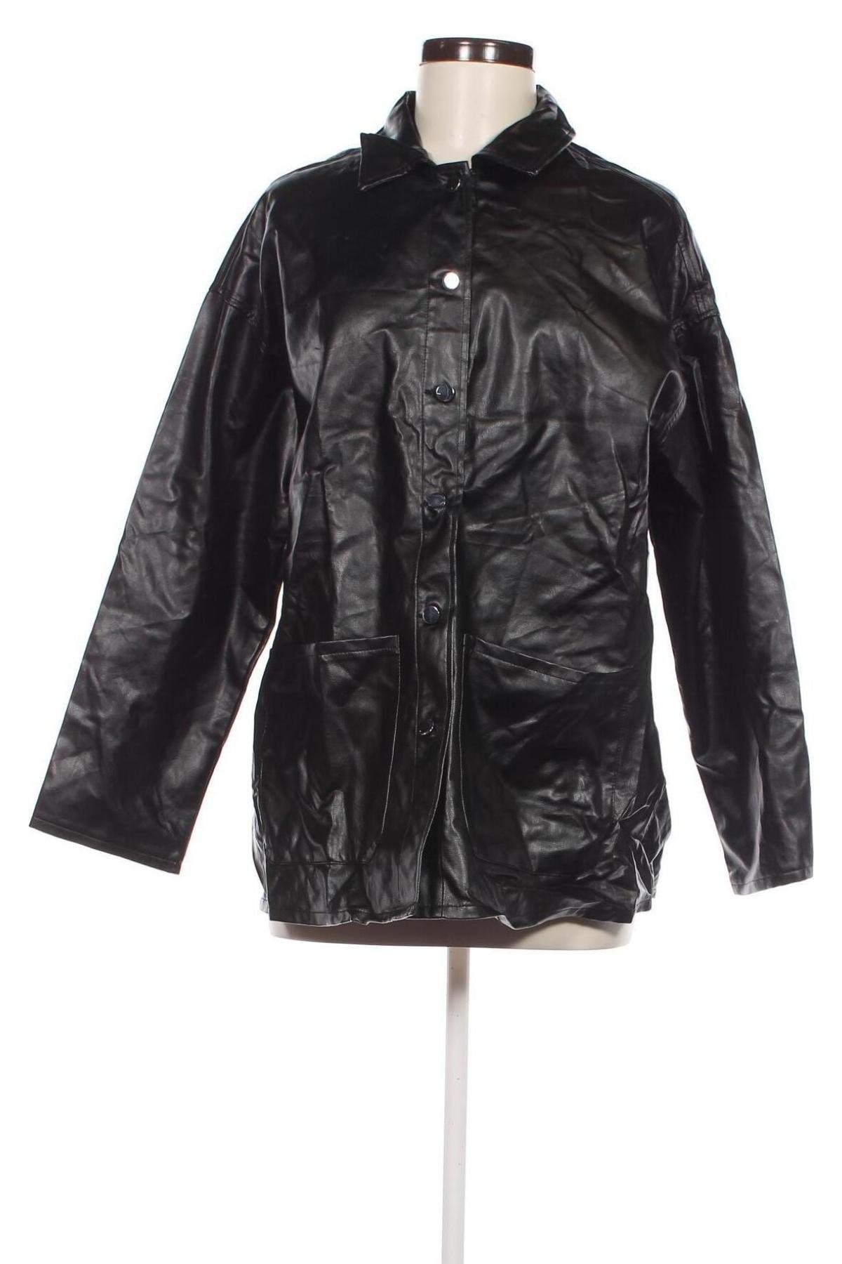 Damen Lederjacke SHEIN, Größe S, Farbe Schwarz, Preis 27,99 €