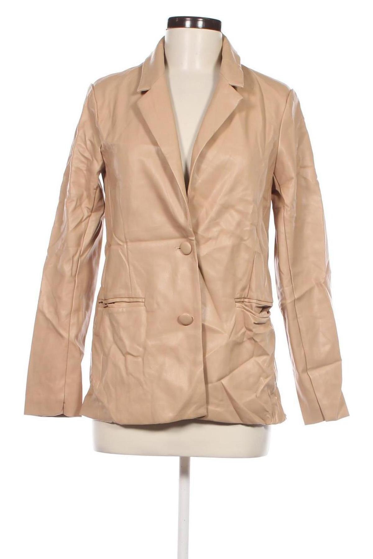 Damen Lederjacke Supre, Größe S, Farbe Beige, Preis 9,99 €