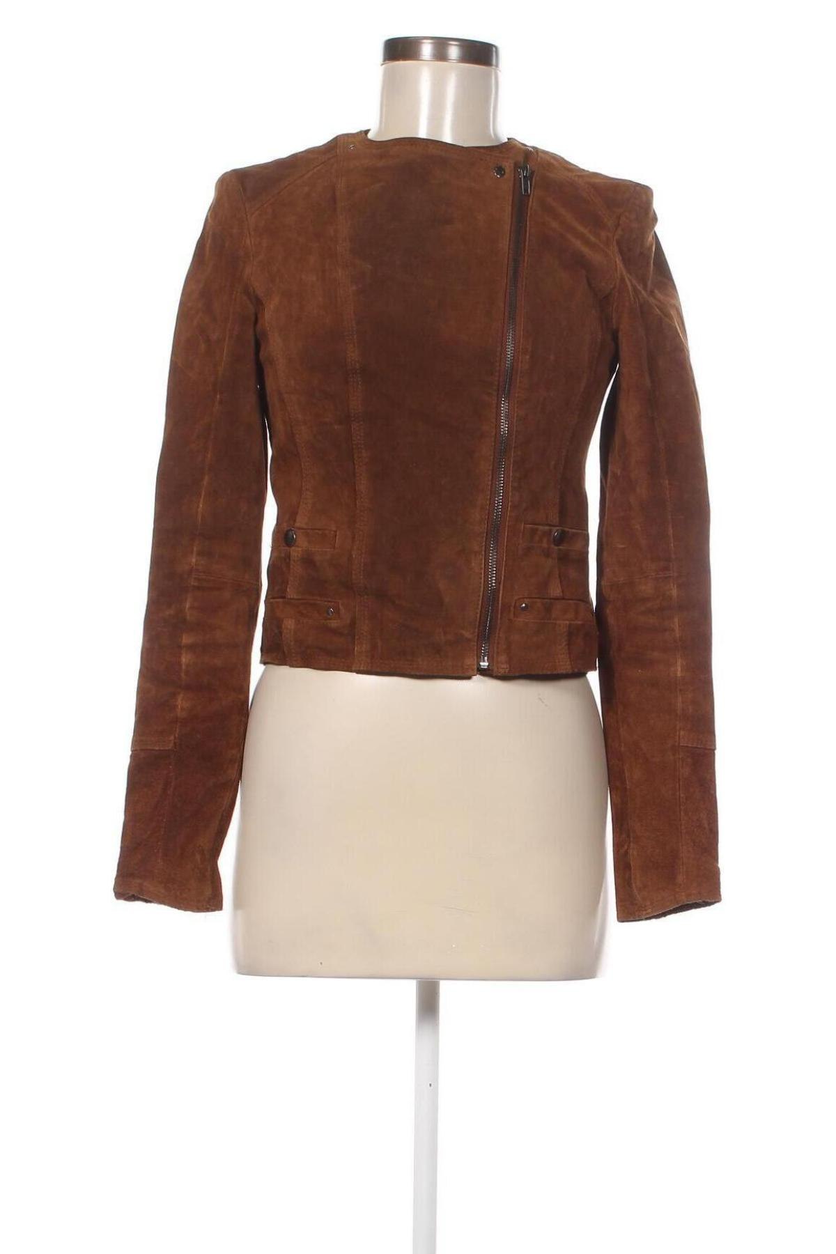 Damen Lederjacke Vero Moda, Größe S, Farbe Braun, Preis € 23,99