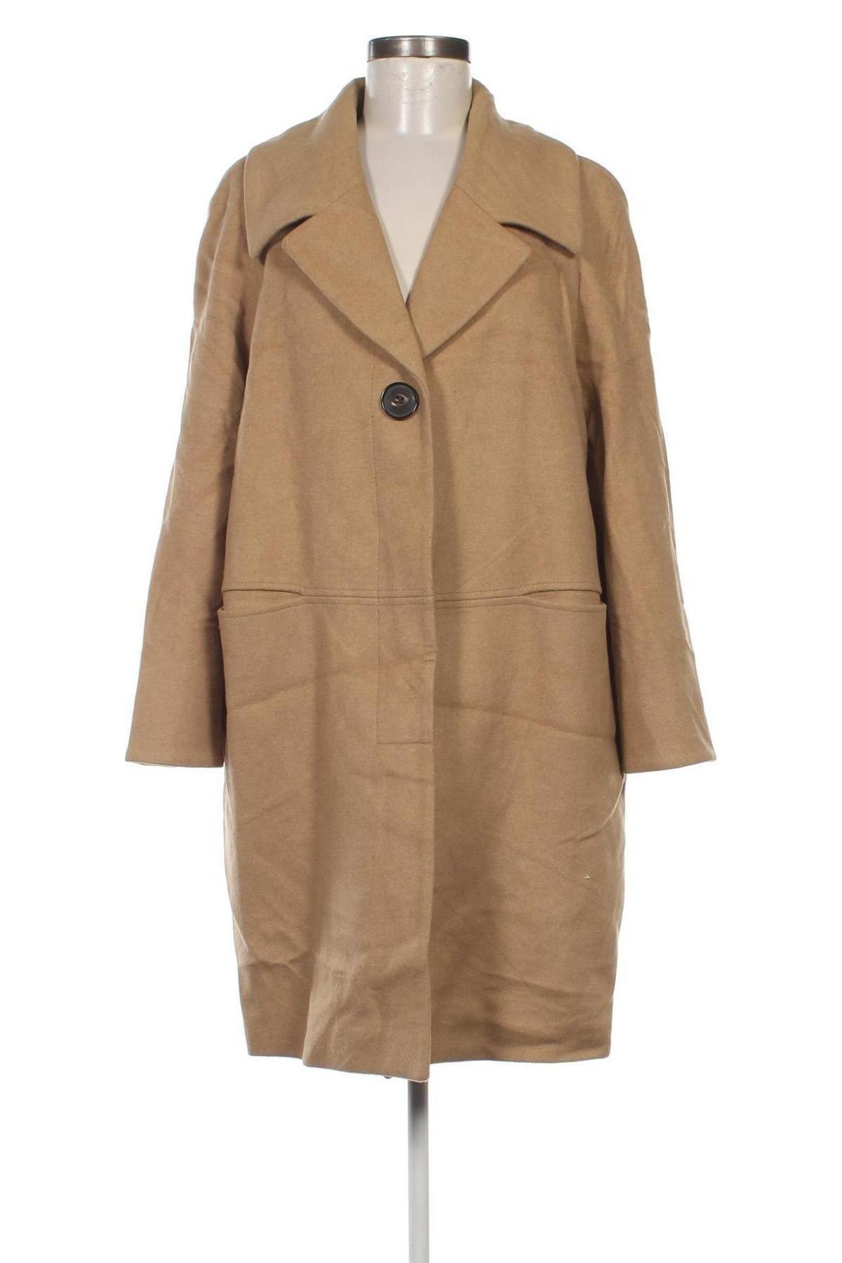 Damenmantel Massimo Dutti, Größe L, Farbe Beige, Preis 60,99 €