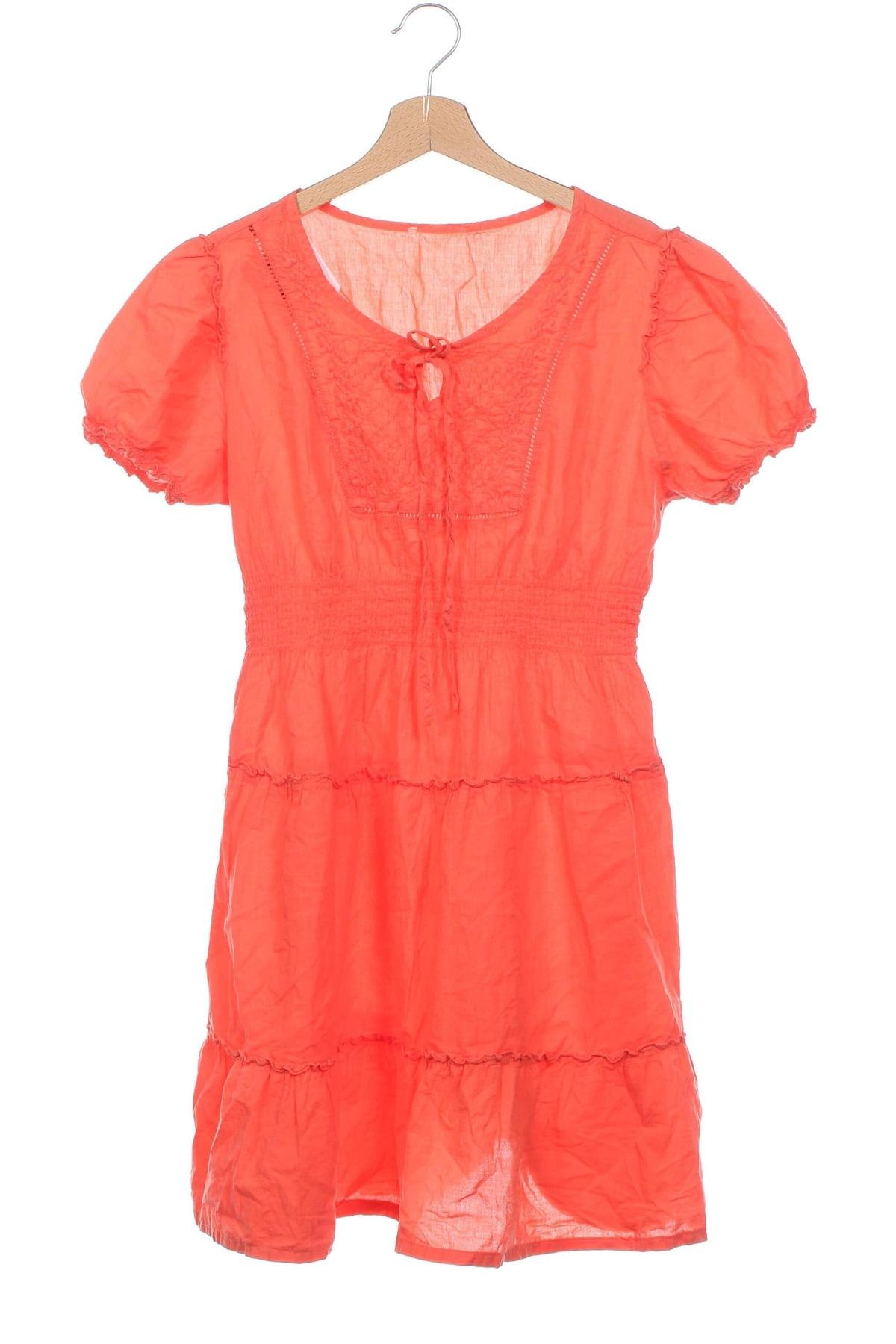 Kinderkleid, Größe 12-13y/ 158-164 cm, Farbe Orange, Preis 5,14 €