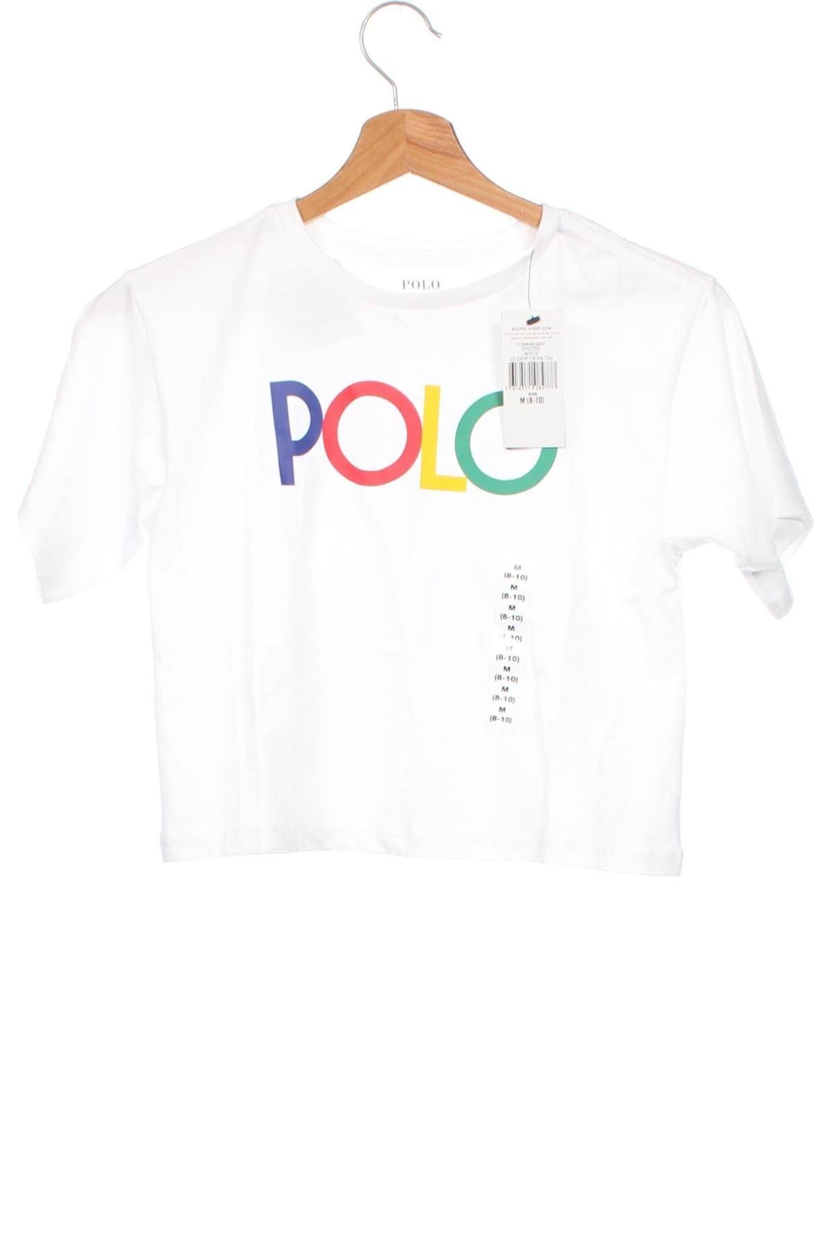 Dziecięcy T-shirt Polo, Rozmiar 8-9y/ 134-140 cm, Kolor ecru, Cena 170,59 zł