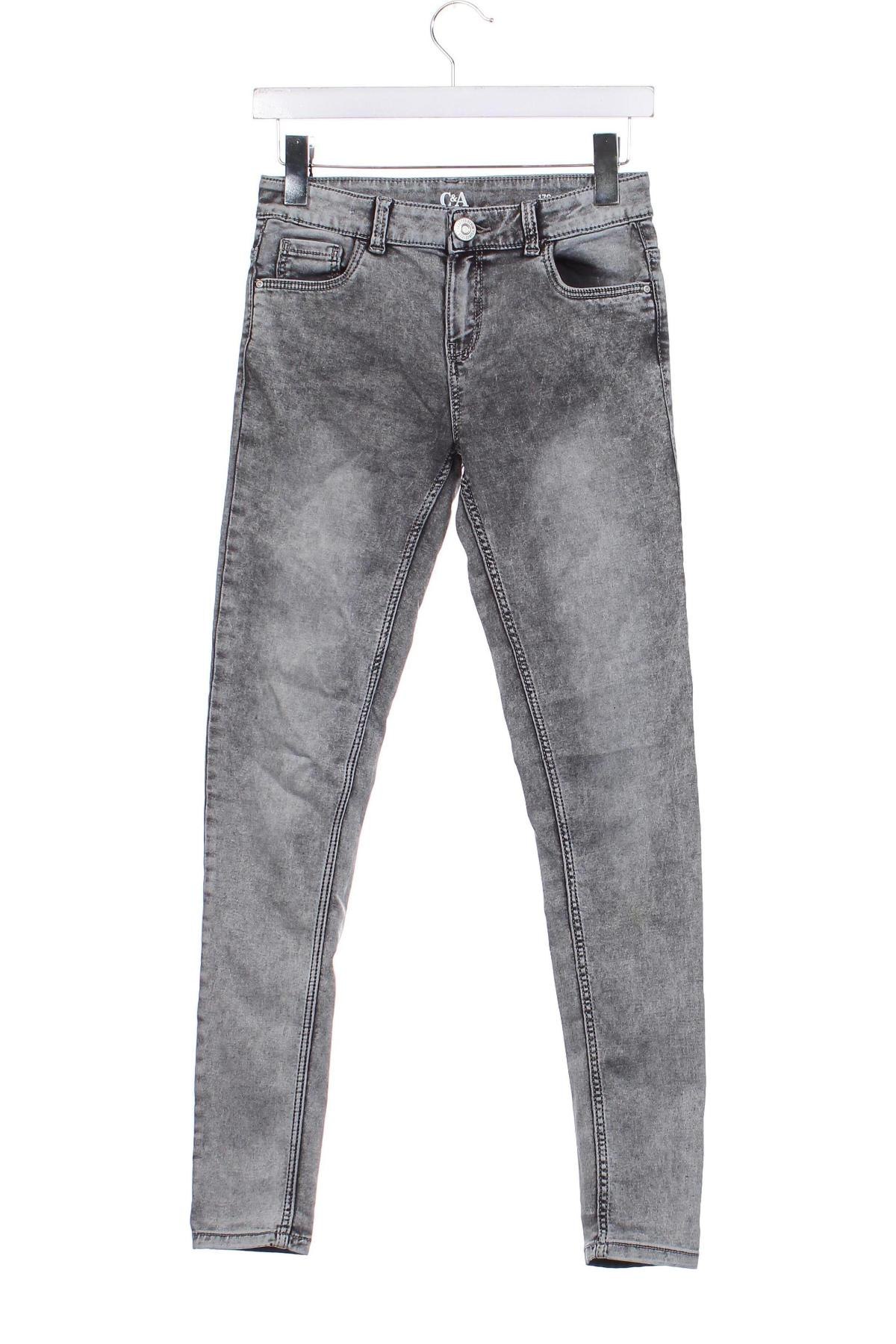 Kinderjeans C&A, Größe 15-18y/ 170-176 cm, Farbe Grau, Preis € 6,99