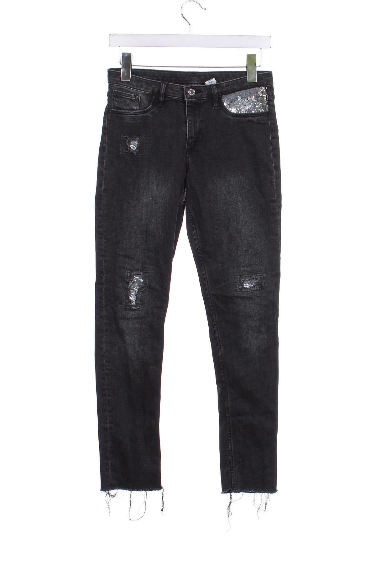 Kinderjeans H&M, Größe 13-14y/ 164-168 cm, Farbe Schwarz, Preis 6,99 €