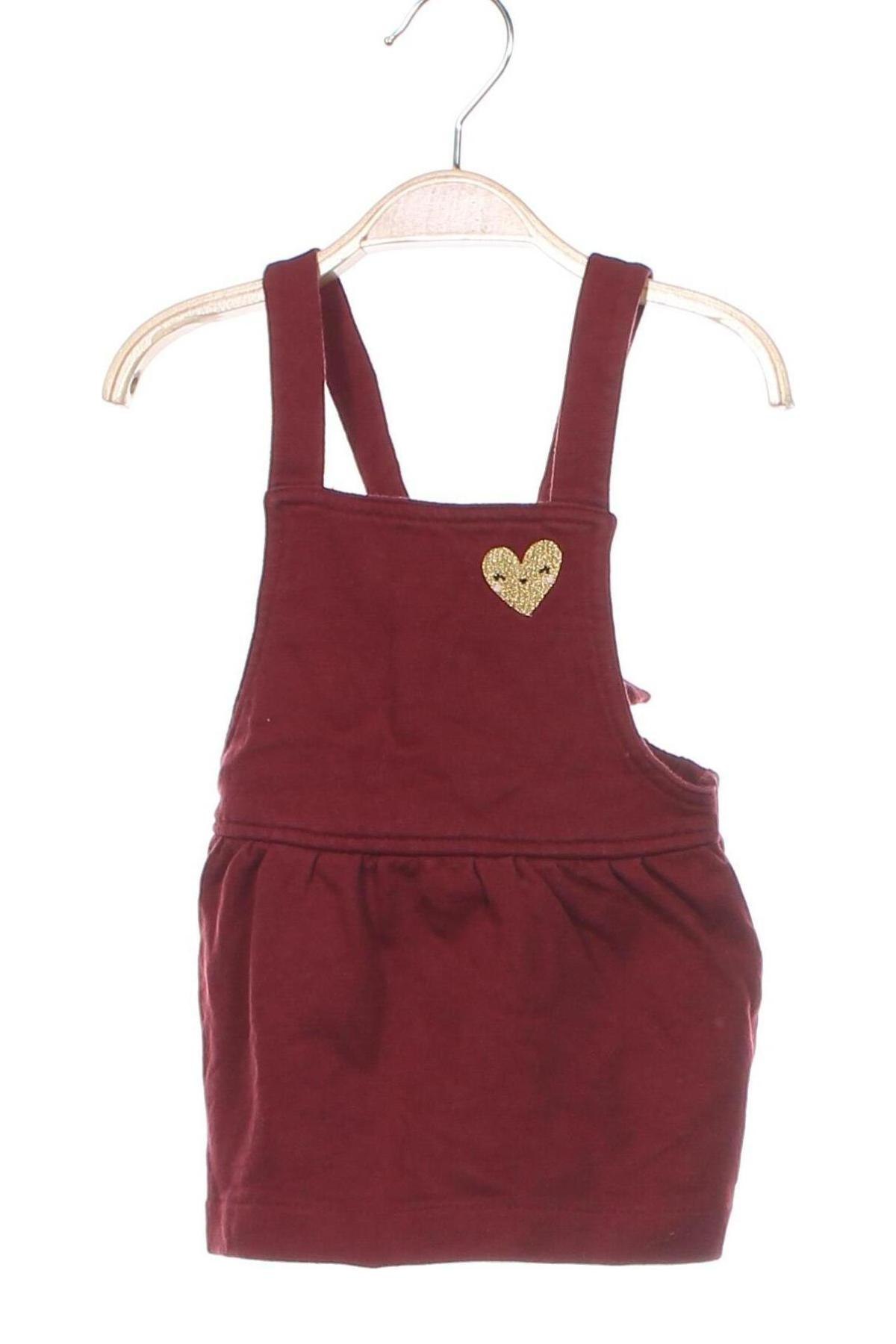 Kinder Latzkleid Baby Club, Größe 3-6m/ 62-68 cm, Farbe Rot, Preis 5,99 €