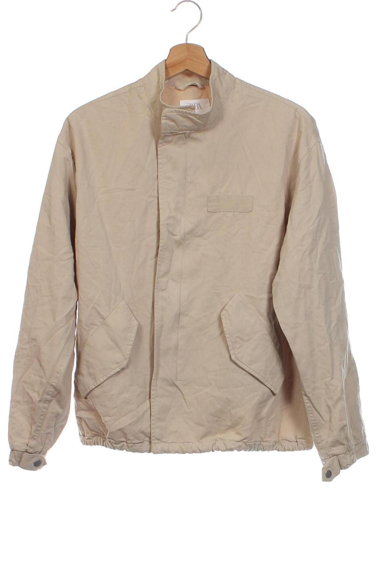 Kinderjacke Zara, Größe 13-14y/ 164-168 cm, Farbe Beige, Preis 8,29 €