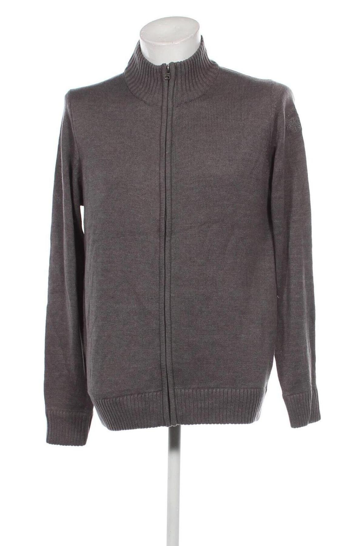 Herren Strickjacke, Größe L, Farbe Grau, Preis 9,49 €