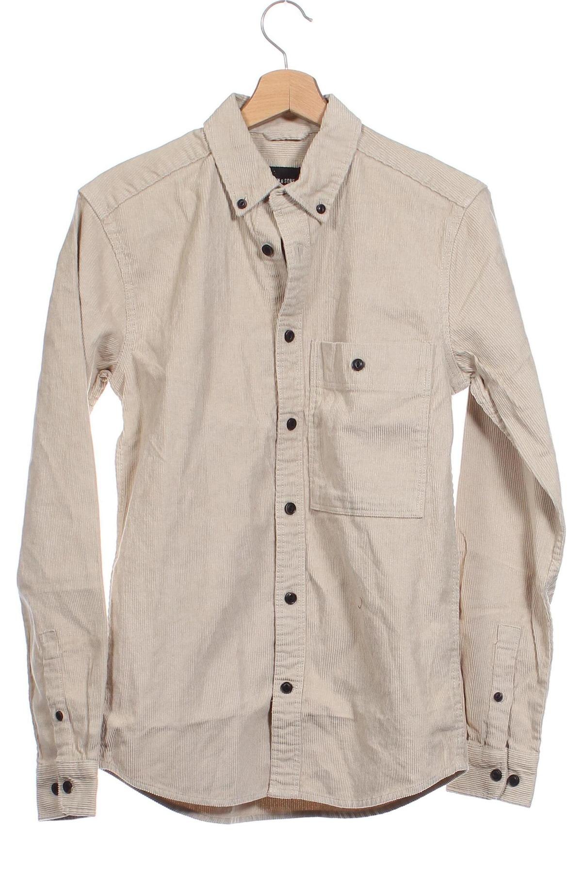 Herrenhemd Only & Sons, Größe XS, Farbe Beige, Preis € 9,99