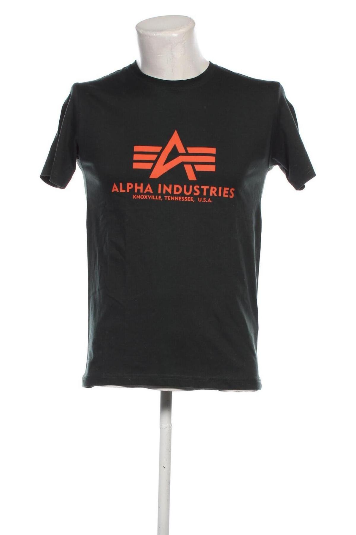 Herren T-Shirt Alpha Industries, Größe S, Farbe Grün, Preis 20,49 €