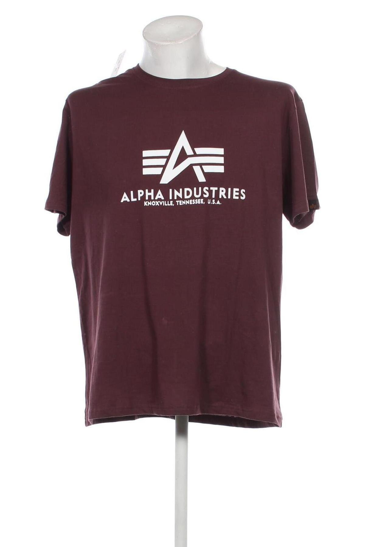 Herren T-Shirt Alpha Industries, Größe XXL, Farbe Lila, Preis 28,87 €