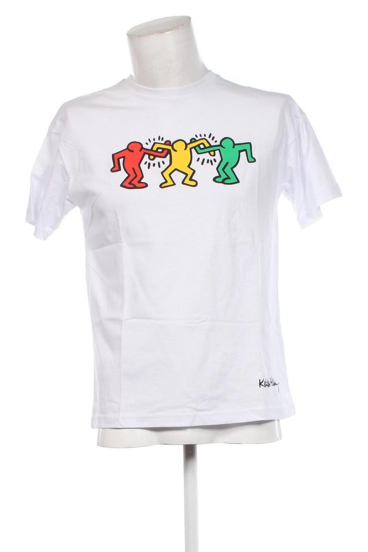 Herren T-Shirt Keith Haring, Größe S, Farbe Weiß, Preis 15,98 €