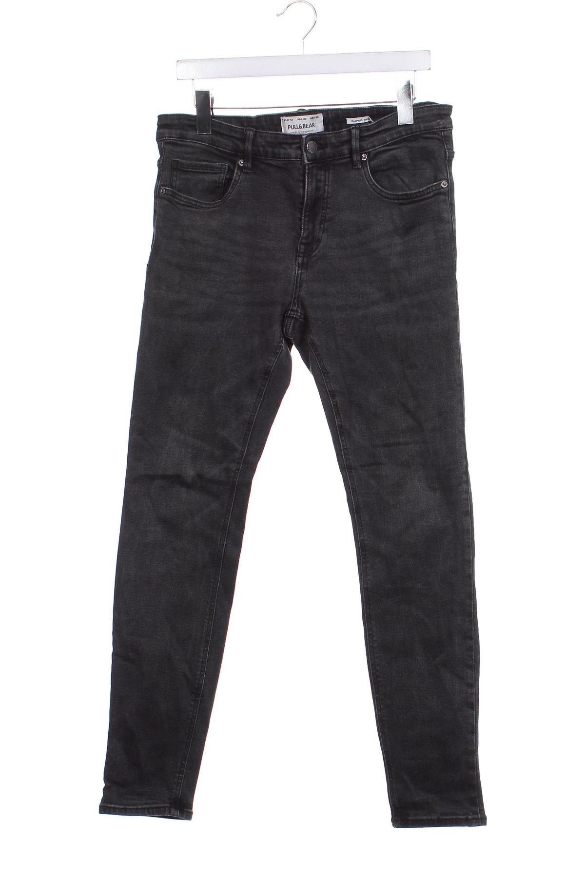 Męskie jeansy Pull&Bear, Rozmiar S, Kolor Szary, Cena 38,99 zł