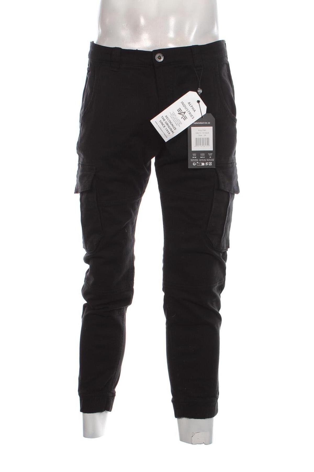 Pantaloni de bărbați Alpha Industries, Mărime L, Culoare Negru, Preț 460,53 Lei